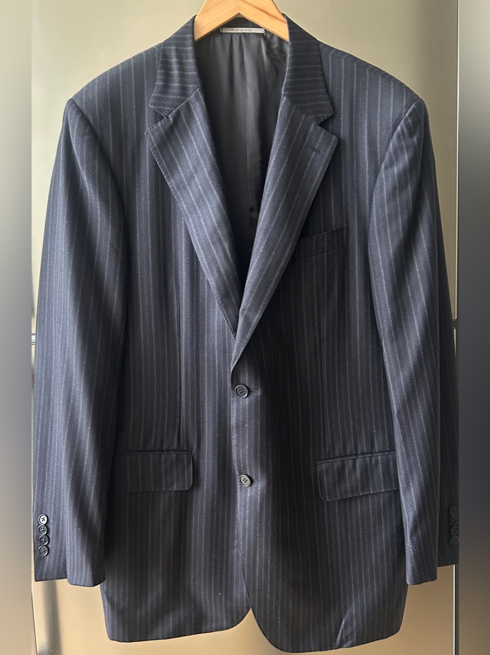 Canali Blue Pinstripe Wool Blazer Made in Italy Men’s Suit Jacket